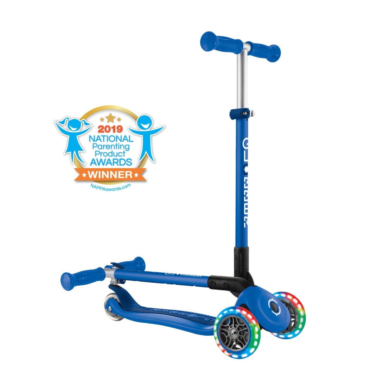 Globber Primo Foldable Lights V3 - Navy Blue | Mothercare 👶